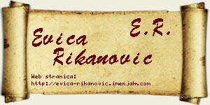 Evica Rikanović vizit kartica